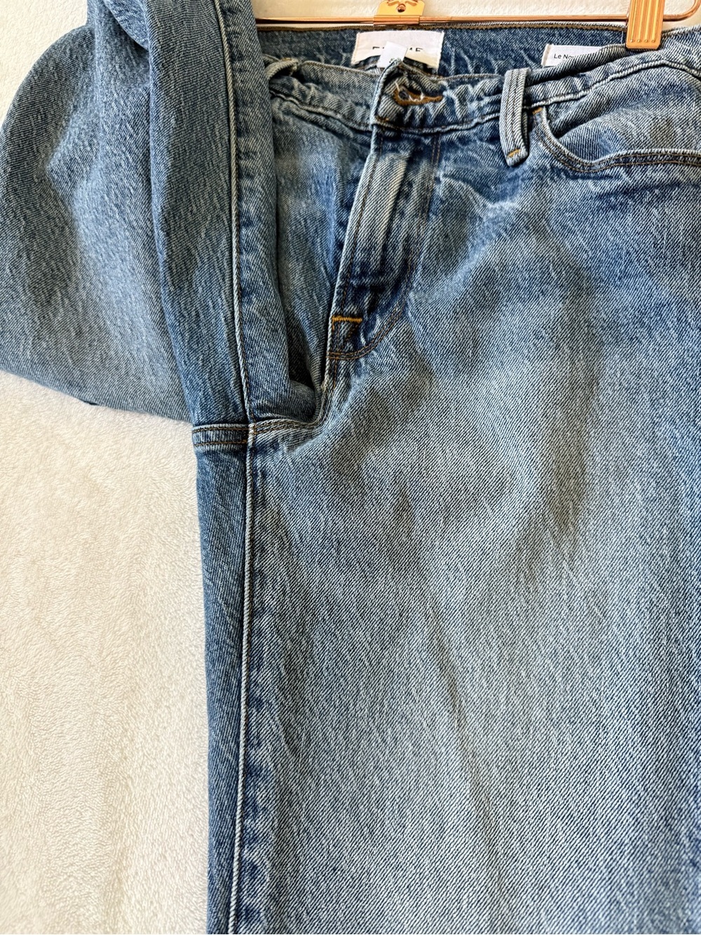 FRAME Le Nouveau Straight Jeans Women’s 27 Light Wash Cropped Denim - Picture 7 of 14
